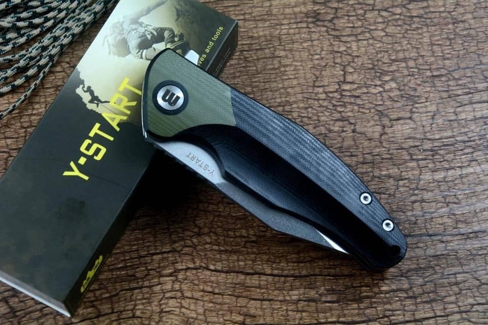 Складаний ніж David Chen LK757 Defense Master - лезо D2, кульковий