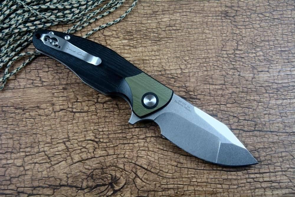 Складаний ніж David Chen LK757 Defense Master - лезо D2, кульковий