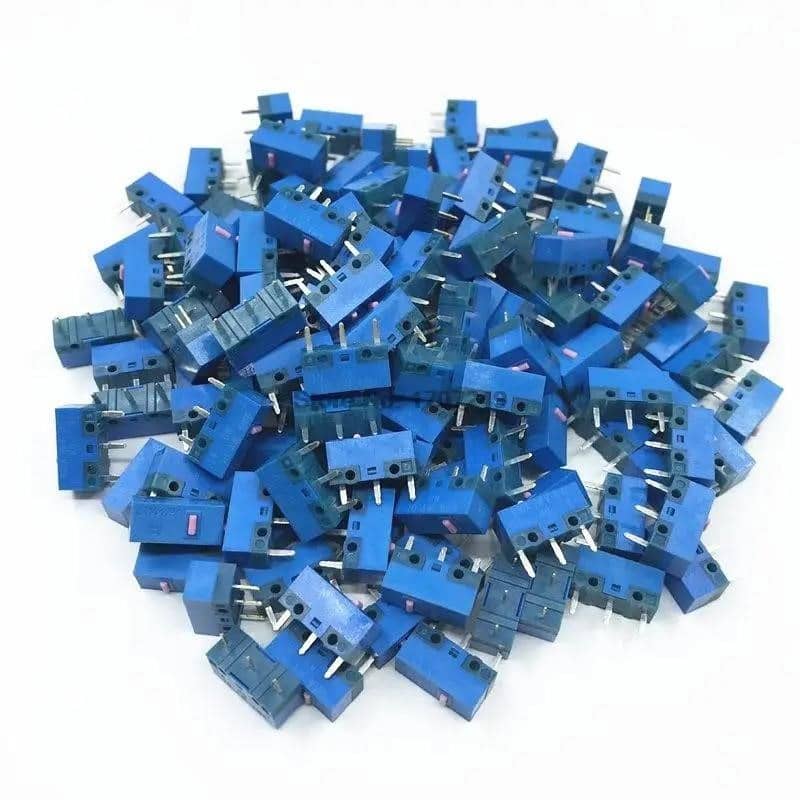 10 кнопок мікроперемикача HUANO Blue Shell Pink Dot - 80 мільйонів