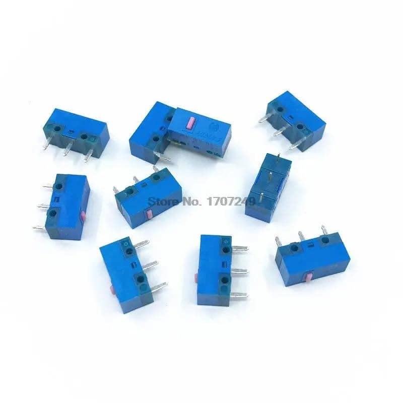 10 кнопок мікроперемикача HUANO Blue Shell Pink Dot - 80 мільйонів