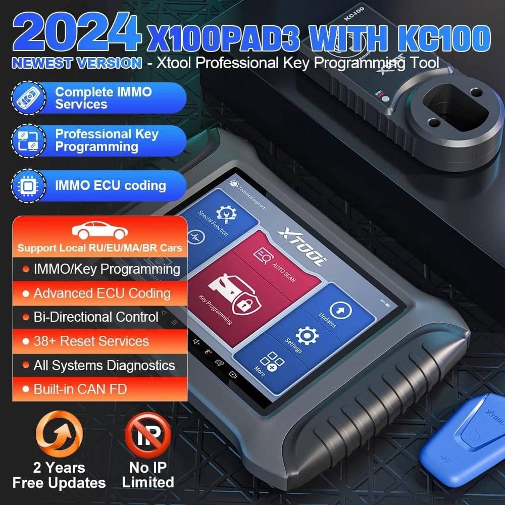 2024 XTOOL X100 PAD3 Останній програматор ключів OBD2 для